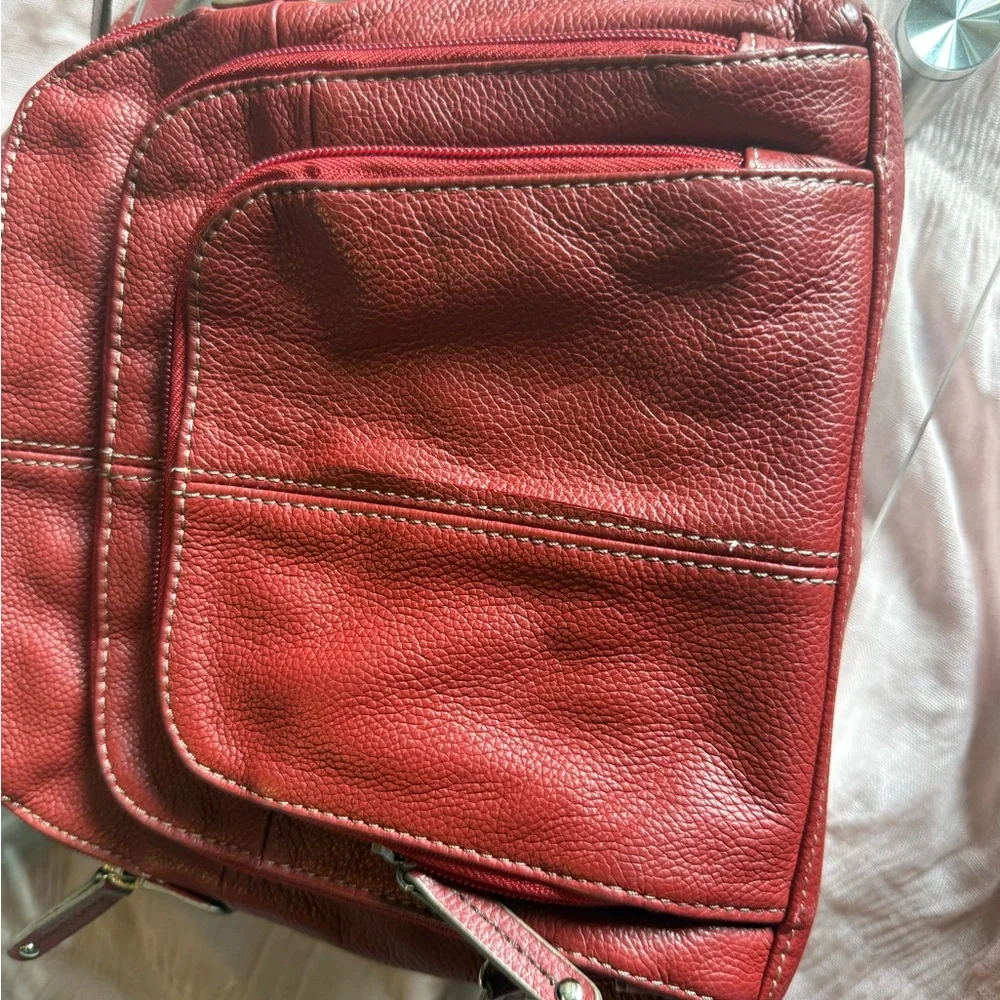 Tignanello Red Crossbody Bag - Picture 2 of 5